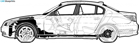 2006 BMW 5-Series E60 545i Sedan blueprint