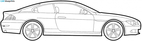 2009 BMW 6-Series E63 Coupe blueprint