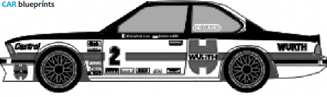 1984 BMW 6-Series E24 633CSi Coupe blueprint