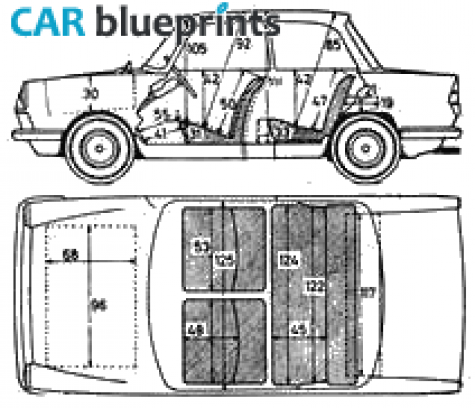 1961 BMW 700 LS Coupe blueprint