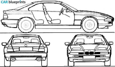 1997 BMW 8-Series E31 850i Coupe blueprint