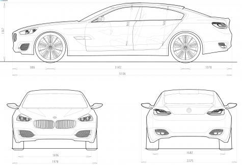 2008 BMW Concept CS 4-door Coupe blueprint