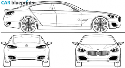 2009 BMW CS Concept Sedan blueprint