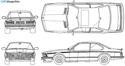 1982 BMW 6-Series E24 Hartge H6S Coupe blueprint