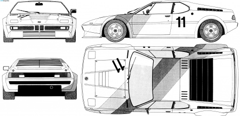 1978 BMW M1 Coupe blueprint