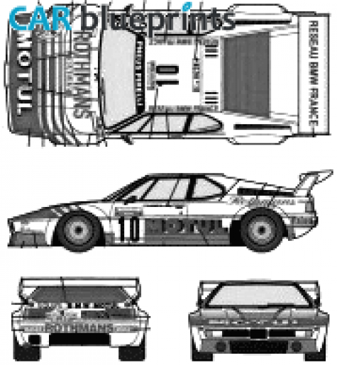 1982 BMW M1 E26 Motul Tour de Corse Coupe blueprint