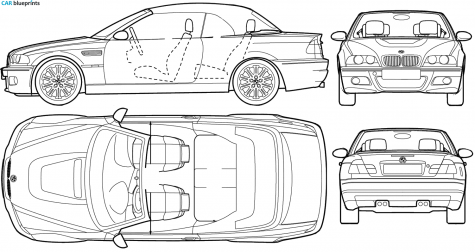 2004 BMW M3 E46/C Cabriolet blueprint