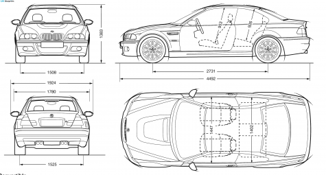 2007 BMW M3 E46 Coupe blueprint