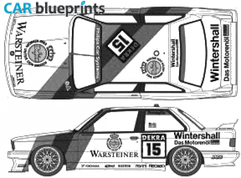 1989 BMW M3 E30 Sport Evo DTM Coupe blueprint