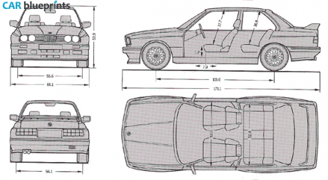 1986 BMW M3 E30 Coupe blueprint