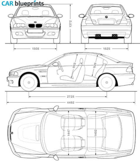 2000 BMW M3 E46 Coupe blueprint