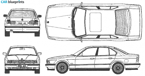 1989 BMW M5 E34 Sedan blueprint