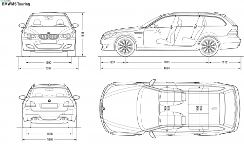 2007 BMW M5 E61 Touring Wagon blueprint