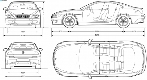 2005 BMW M6 E63 Coupe blueprint