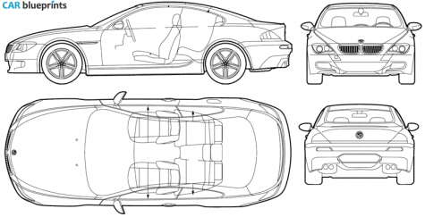 2006 BMW M6 E63 Coupe blueprint