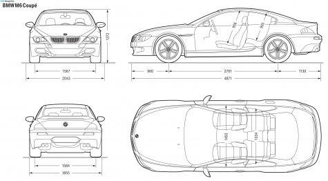 2007 BMW M6 E63 Coupe blueprint