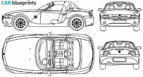 2002 BMW Z4 E86 Cabriolet blueprint