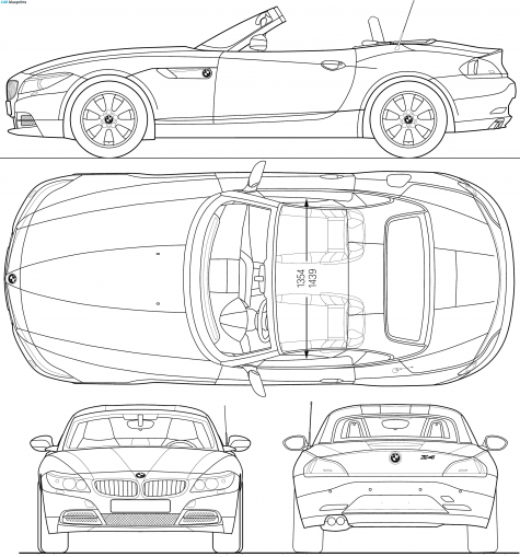 2009 BMW Z4 E89 Cabriolet blueprint