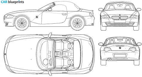 2005 BMW Z4 E85 Cabriolet blueprint