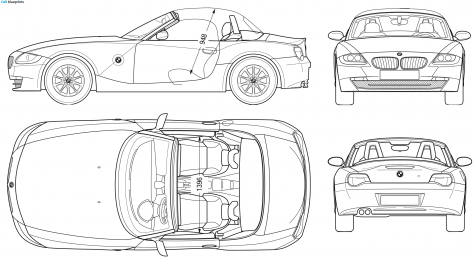 2003 BMW Z4 E85 Cabriolet blueprint