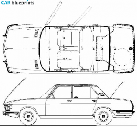 1971 BMW 3.0S Sedan blueprint