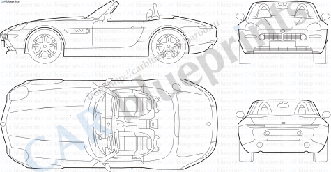 2000 BMW Z8 E52 Cabriolet blueprint