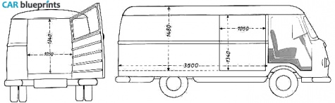 1957 Borgward B 611 1500F Van blueprint