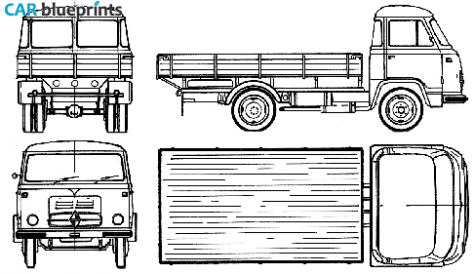 1959 Borgward B 622 Truck blueprint