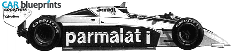 1982 Brabham BMW BT50 F1 OW blueprint