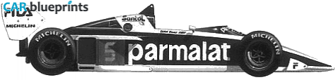 1983 Brabham BMW BT52 F1 OW blueprint