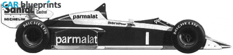 1984 Brabham BMW BT53 F1 OW blueprint