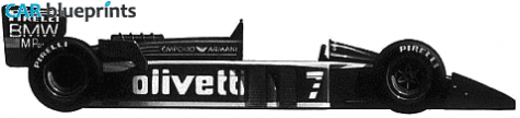 1986 Brabham BMW BT55 F1 OW blueprint