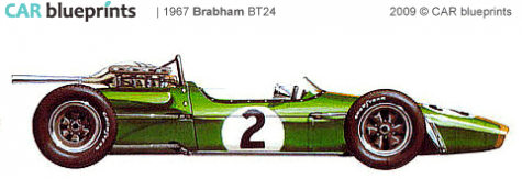 1967 Brabham BT24 F1 OW blueprint