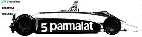 1981 Brabham BT49 F1 OW blueprint