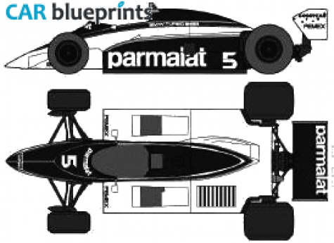 1981 Brabham BT50 F1 GP OW blueprint