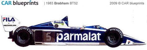 1983 Brabham BT52 F1 OW blueprint