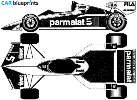 1983 Brabham BT52 B F1 OW blueprint