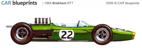 1964 Brabham BT7 F1 OW blueprint