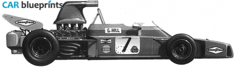 1971 Brabham Ford BT34 F1 OW blueprint