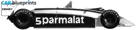 1981 Brabham Ford BT49 F1 OW blueprint