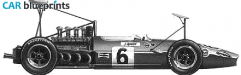 1968 Brabham Repco BT26 F1 OW blueprint