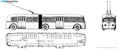 1948 Breda Hannover Bus blueprint