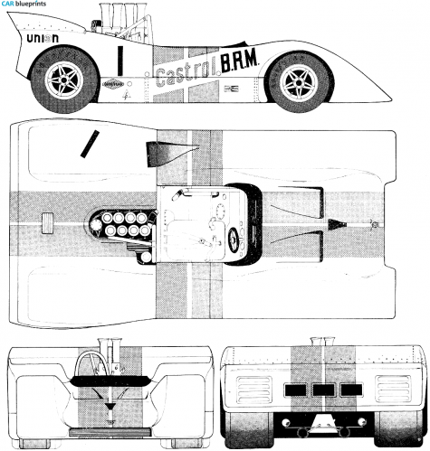 1970 BRM 154 Can Am OW blueprint