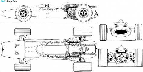 1967 BRM 83 OW blueprint