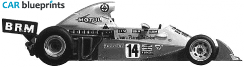 1974 BRM Stanley P201 F1 OW blueprint