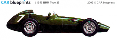 1956 BRM Type 25 F1 OW blueprint