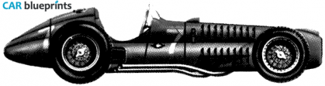 1950 BRM V16 F1 GP OW blueprint