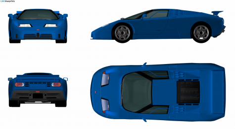 1991 Bugatti EB110 Coupe blueprint