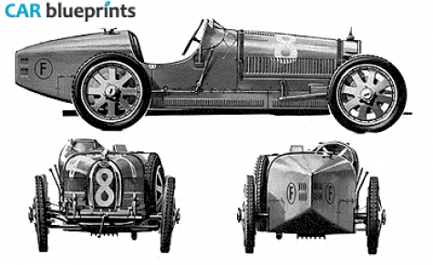 1924 Bugatti Type 35 OW blueprint