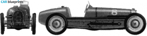 1934 Bugatti Type 59 OW blueprint